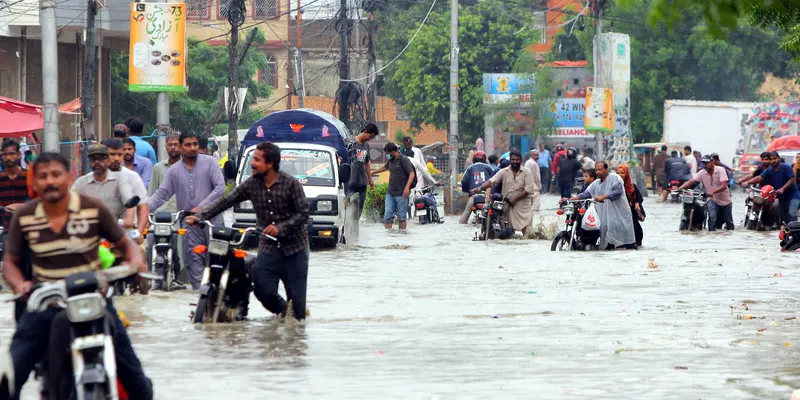 Pakistan Menghadapi Rekor Curah Hujan Tertinggi dalam 63 Tahun