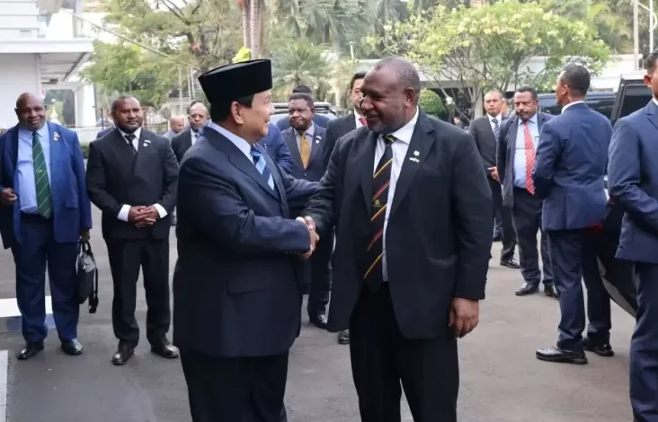 Terima Kunjungan PM Papua Nugini, Prabowo Bahas Kerja Sama hingga Pertukaran Perwira Muda