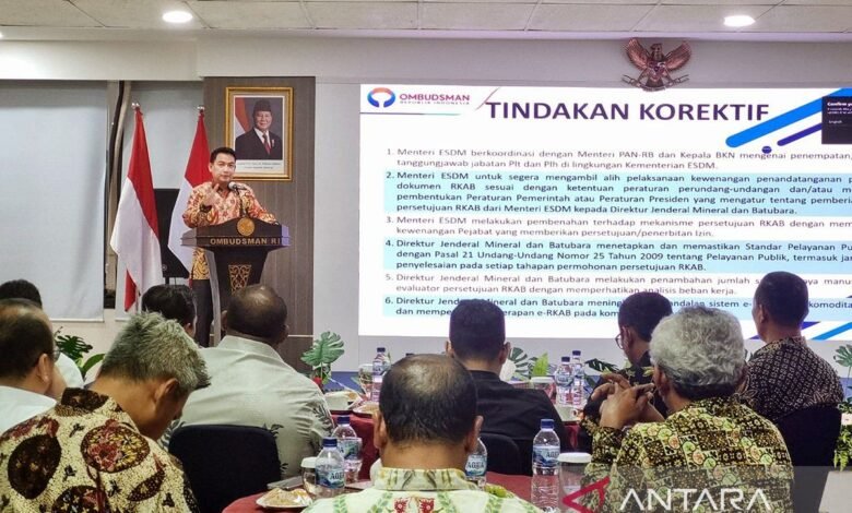 Kementerian ESDM membantah laporan Ombudsman mengenai maladministrasi RKAB